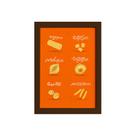 Quadro Cozinha Tipos de Massa Rigatoni Moldura Marrom 22x32 Quadro Cozinha Tipos de Massa Rigatoni Moldura Marrom 22x32