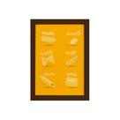 Quadro Cozinha Tipos de Massa Spaguetti Moldura Marrom 22x32 Quadro Cozinha Tipos de Massa Spaguetti Moldura Marrom 22x32