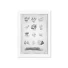 Quadro Cozinha Tipos Massas Italianas Moldura Branca 22x32cm Quadro Cozinha Tipos Massas Italianas Moldura Branca 22x32cm