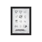 Quadro Cozinha Tipos Massas Italianas Moldura Preta 22x32cm Quadro Cozinha Tipos Massas Italianas Moldura Preta 22x32cm