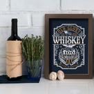 Quadro Cozinha Vintage Old Glory Whisky 33x43 Moldura Marrom