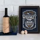 Quadro Cozinha Vintage Old Glory Whisky 33x43 Moldura Preta