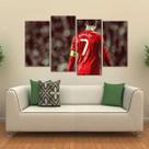 Quadro Cristiano Ronaldo Quarto Mosaico Em Tecido 4 Peças 1R