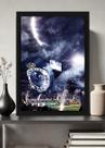 Quadro Cruzeiro de Coração com Vidro e Moldura Preta Tam:A4 Quadro Cruzeiro de Coração com Vidro e Moldura Preta Tam:A4