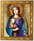 Quadro Da Santa Inês, Mod. 04, Tam. 30x25cm. Angelus Quadro Da Santa Inês, Mod. 04, Tam. 30x25cm. Angelus