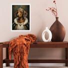 Quadro Dachshund Com Roupa De Rei 45x34cm - com vidro