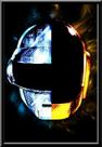 Quadro Daft Punk Capacete Arte 42x29cm