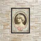 Quadro Dama Antiga Le Parfume 45x34cm - com vidro