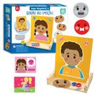 Quadro das Emoções Jogo Infantil Didático Lousa Magnética 30 Imãs para Crianças +3 Anos