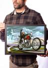 Quadro David Mann Arte Moto Paisagem Mulher