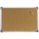 Quadro de Aviso 60X40CM Moldura Alumínio MDF com Cortiça Aparente