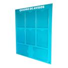 Quadro De Aviso Gestão 8 Displays A4 Em Acm Verde Turquesa