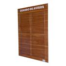 Quadro de Aviso Gestão à Vista 4 Displays A4 em ACM Madeira Mogno Mural Informativo