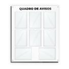 Quadro De Aviso Gestão A Vista 8 Displays A4 Em Acm Branco
