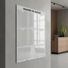 Quadro De Aviso Gestão A Vista 8 Displays A4 Em Acm Branco