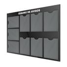 Quadro de Avisos 9 Displays A4 ACM Preto Quadro de Avisos 9 Displays A4 ACM Preto