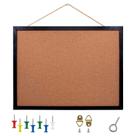 Quadro de avisos de cortiça GDMINLO preto 45 cm x 34 cm com moldura de carvalho Quadro de avisos de cortiça GDMINLO preto 45 cm x 34 cm com moldura de carvalho