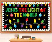 Quadro de avisos de Natal ojustbeok Jesus Light of World