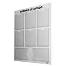 Quadro de Avisos em ACM com 8 Displays A4 Organização, Comunicação Eficiente e Design Moderno para Empresas, Condomínios, Escolas e Prefeituras.