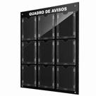 Quadro De Avisos Gestão A Vista 9 Displays A4 Em Acm Preto