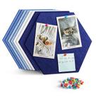 Quadro de avisos Uoisaiko 12 feltros hexagonais grandes com 30 pinos