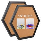 Quadro de Avisos WAYHOUL Hexagonal de Cortiça 1,27 cm de Espessura, Kit com 2