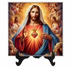 Quadro De Azuleijo Sagrado Coração De Jesus