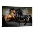 Quadro de Cavalo Preto e Marrom Sala Quarto Escritório