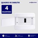 Quadro de Distribuição Embutir para 4 Disjuntores Force Line