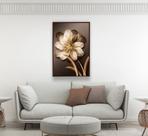 Quadro de flor - flower with gold drops