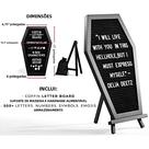 Quadro De Letras Gótico Preto 17x10.5 Polegadas Com Suporte De Madeira Assustador Para Decoração De
