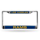 Quadro de licença Rico Industries NFL Los Angeles Rams Chrome
