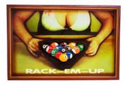 Quadro De Madeira Decorativo Rack Em Up Bilhar Sinuca