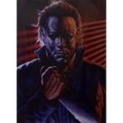 Quadro de Madeira Médio (42cmX30cm) Halloween/Michael Myers/Cinema/Terror