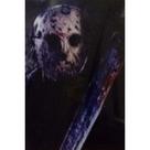 Quadro de Madeira Médio (42cmX30cm) Jason/Sexta-Feira 13/Cinema/Terror