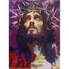 Quadro de Madeira Médio (42cmX30cm) Jesus Cristo Coroa de espinhos/Arte Sacra