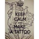 Quadro de Madeira Médio (42cmX30cm) Keep calm and make a tattoo/Tatuagem/Ilustração Quadro de Madeira Médio (42cmX30cm) Keep calm and make a tattoo/Tatuagem/Ilustração