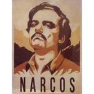 Quadro de Madeira Médio (42cmX30cm) Narcos/Pablo Escobar/Série/Ilustração