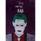 Quadro de Madeira Médio The Joker/Coringa/ I'm not gonna kill you i'm just gonna hurt you.../Esquadrão Suicida/Cinema