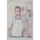 Quadro de Madeira Pequeno (30cmX20cm) Michael Scofield/Prison Break/Série/Ilustração