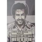 Quadro de Madeira Pequeno (30cmX20cm) Pablo Escobar/Carcel Otto Judicial Medellin/128482/Prisão/Inri/Ilustração