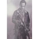 Quadro de Madeira Pequeno (30cmX20cm) The Walking Dead/Rick/Personagem/Série/Preto e Branco