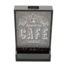 Quadro De Madeira Porta Capsulas Expresso Life Coffee Marrom 21 x 10 x32cm