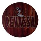 Quadro de Madeira Redondo Médio Devassa/Cerveja 30cm diâmetro