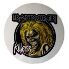 Quadro de Madeira Redondo Médio Iron Maiden/Killers/Eddie the Head/Música 30cm diâmetro
