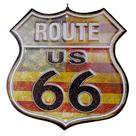 Quadro de Madeira Route 66/Bandeira EUA/Ilustração