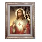 Quadro de Madeira Sagrado Coração de Jesus 52x42cm - Mod 1