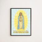 Quadro de Mãos Dadas Com Maria 33x24cm - com vidro