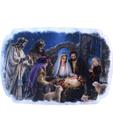 Quadro De Mesa Colecionável Nascimento Jesus Cristo 20x14cm