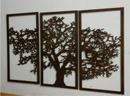 Quadro de Parede Árvore 3 Peças em MDF Quadro de Parede Árvore 3 Peças em MDF
